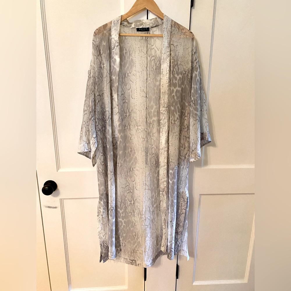 Maven West Grey Snake Print Duster - image 1